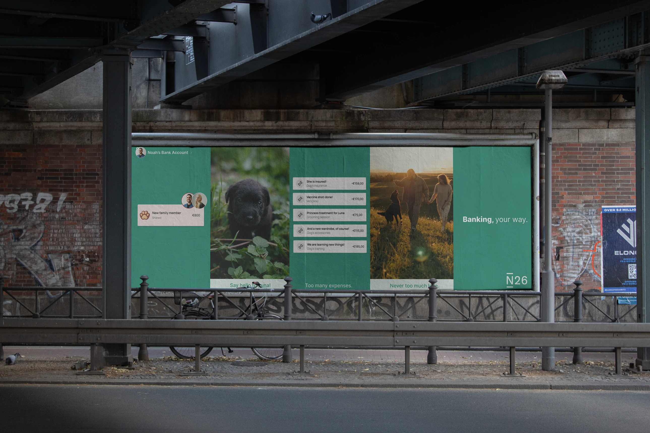 N26 final campaign execution showing complete brand experience