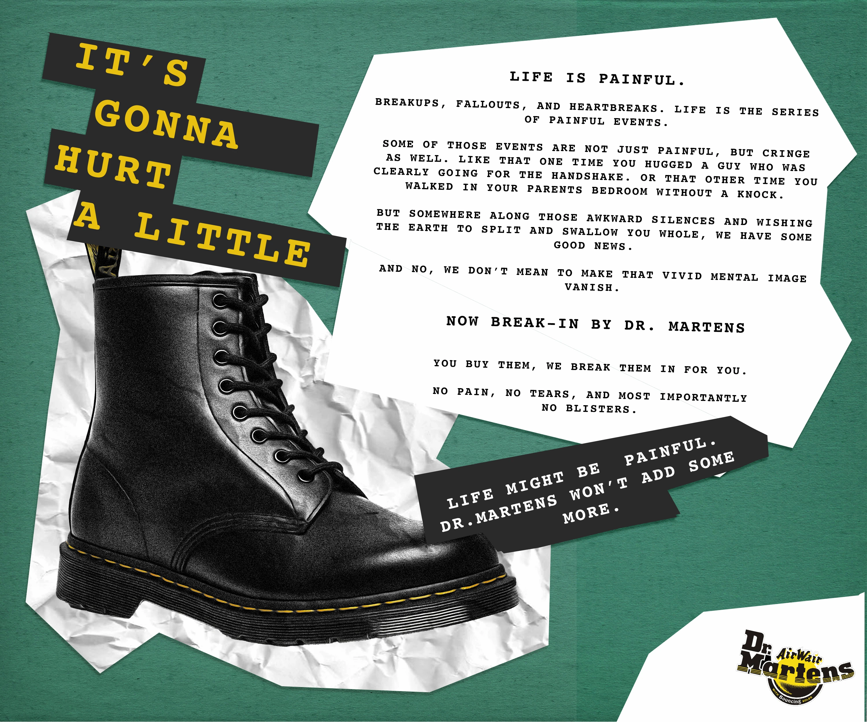 Dr. Martens campaign execution showcasing honest brand communication